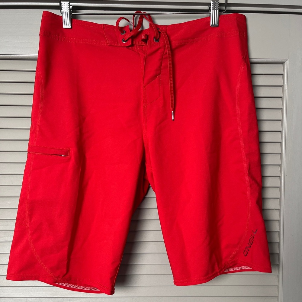 O'Neill Red Board Shorts Quick-Drying Swimwear sz 31 NWoT